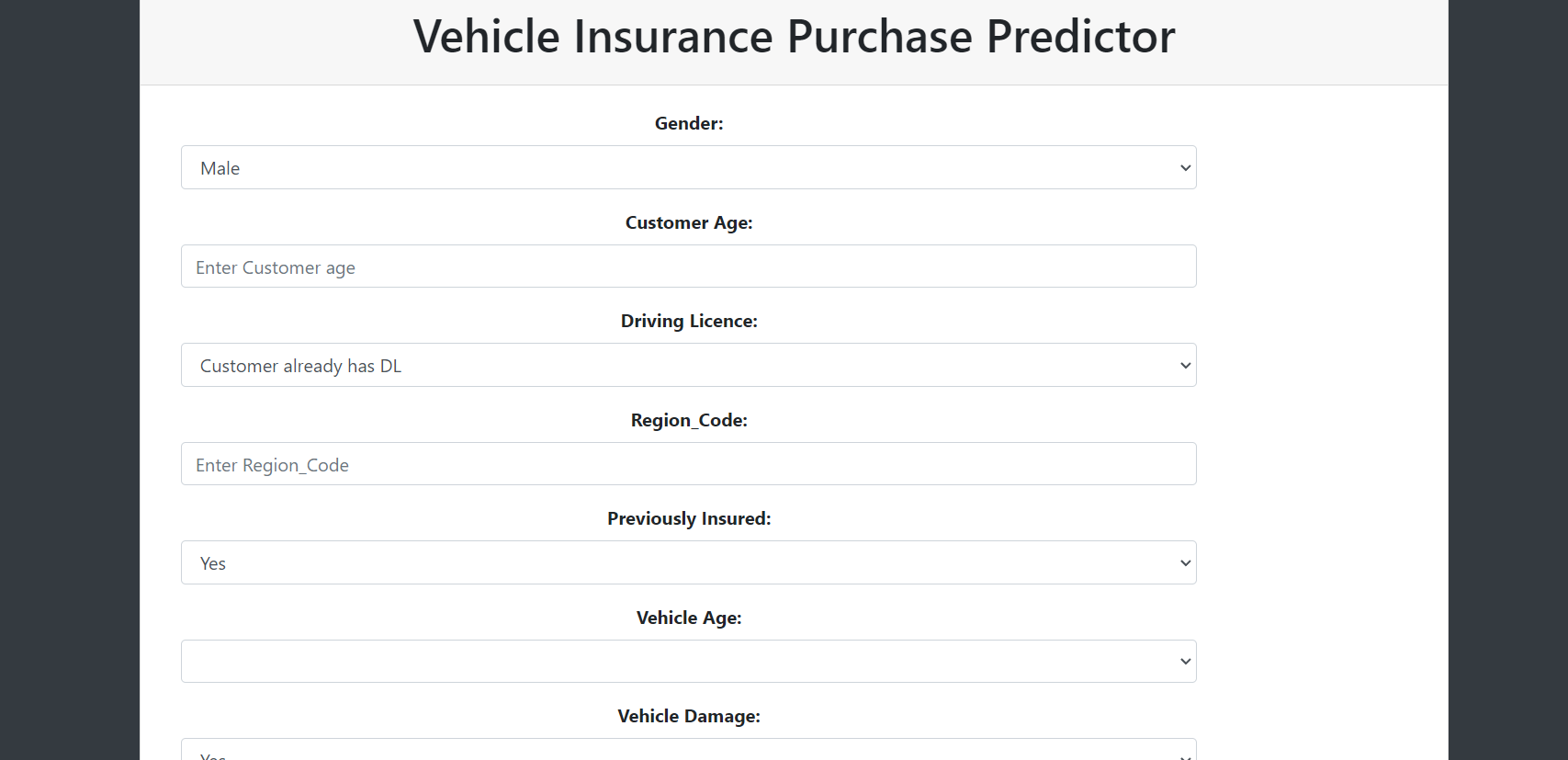 Insurance predictor